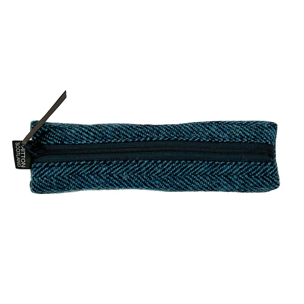 Handmade Harris Tweed Slim Pencil Case - Britton Scotland | Premium School & Office Stationery Organizer for Students & Professionals
