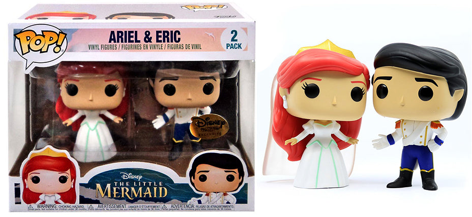 Disney Treasures Exclusive Ariel & Eric (The Little Mermaid) 2-Pack Collectible Figures - Perfect for Disney Fans, Collectors, and Home Decor