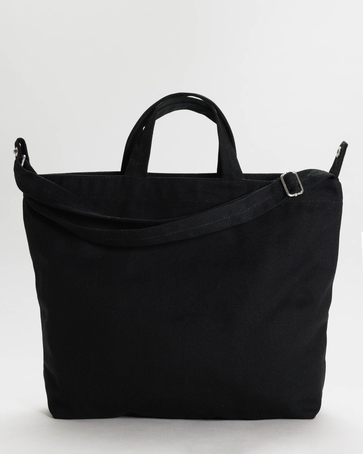 BAGGU Black Horizontal Zip Duck Bag - Stylish & Durable Crossbody Purse for Everyday Use, Travel & Shopping