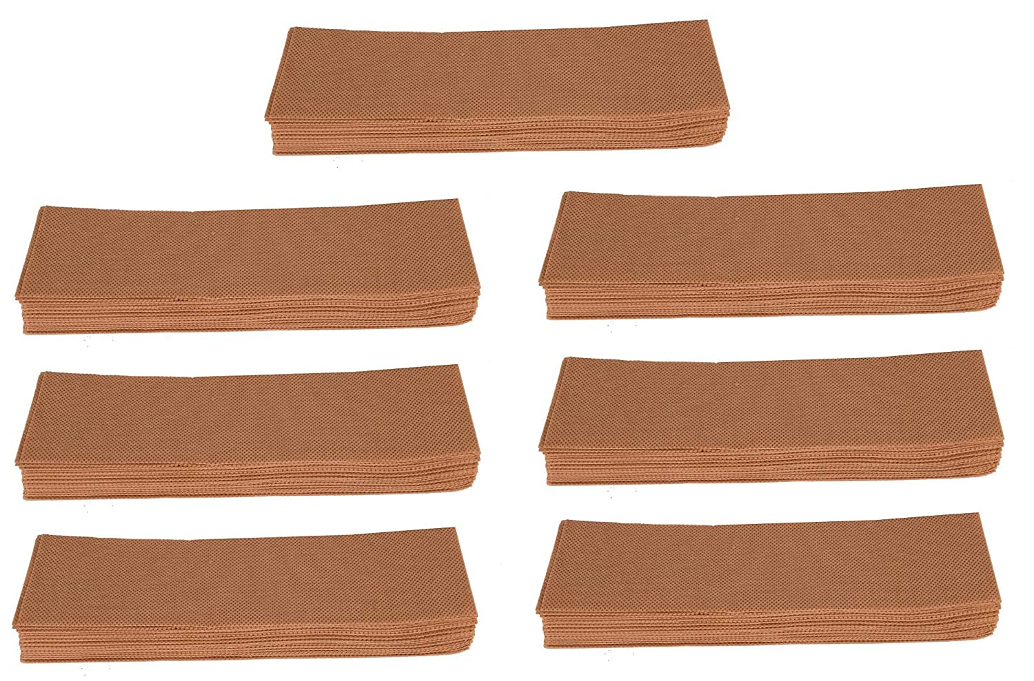 Premium Disposable Wax Strips for Face, Legs, Underarms & Eyebrows - Large Hair Removal Waxing Paper for Men & Women (100 Count, Brown) - Ideal for At-Home Salon, Travel & Quick Hair Removal