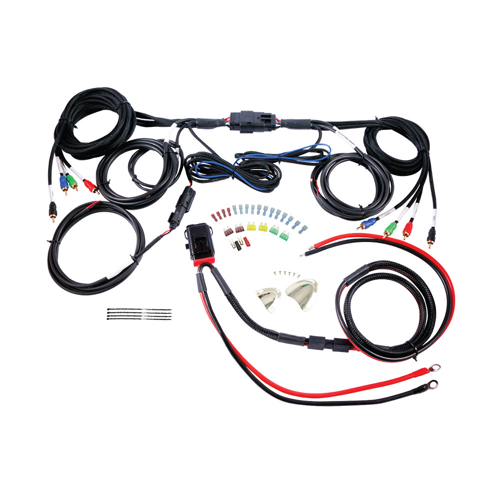 1998-2019 Harley Davidson 4 Channel Audio Amplifier Wiring Kit for All Harley Baggers - MSHR4 | Premium Sound System Upgrade for Motorcycle Riders