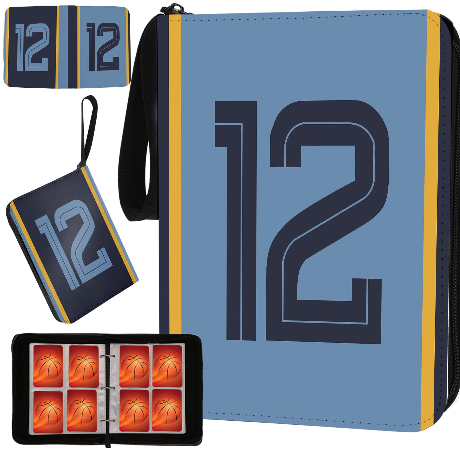 Premium 400-Pocket Basketball Card Binder with Protective Sleeves - 12
