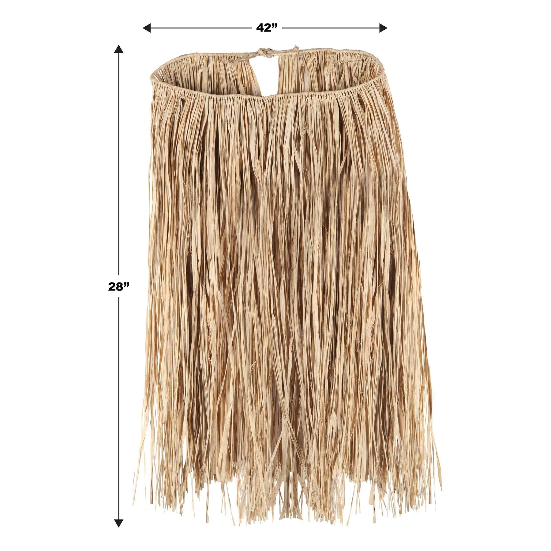 12 Pack Beistle King Size Raffia Hula Skirt - Tropical Party Costume for Luau, Hawaiian Theme Party & Dance Performance