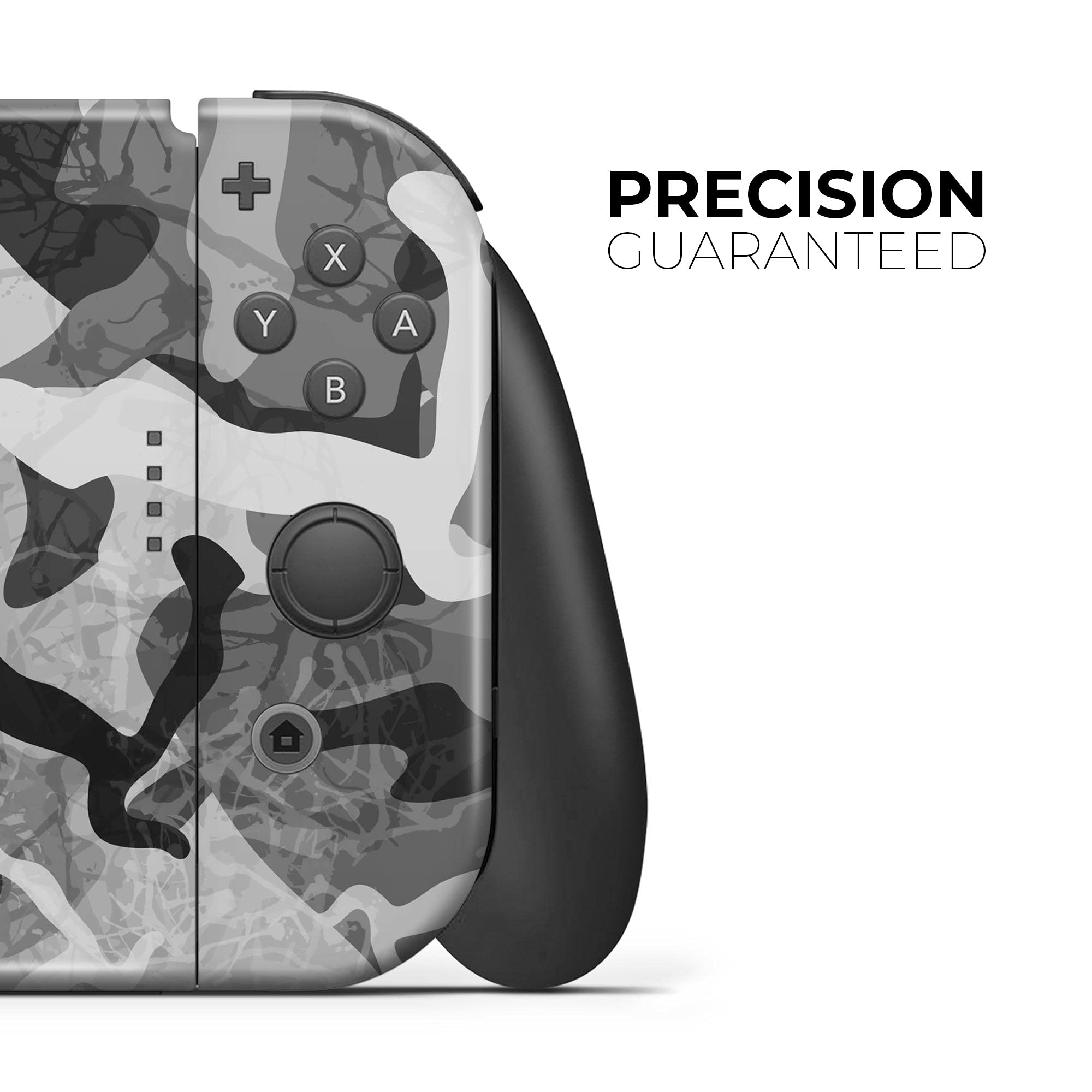 Nintendo Switch Skin Decal - Removable Vinyl Wrap Cover Compatible with Switch Console - Scratch-Resistant Protective Desert Snow Camouflage V2 - Perfect for Gaming, Travel & Customization