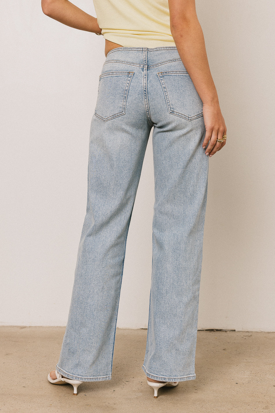 Livy No Waistband Straight Leg Jeans for Women - Light Wash Denim Pants, Comfortable Stretch Fabric, High Rise Trousers | Perfect for Casual Wear, Office Outfits & Everyday Fashion
