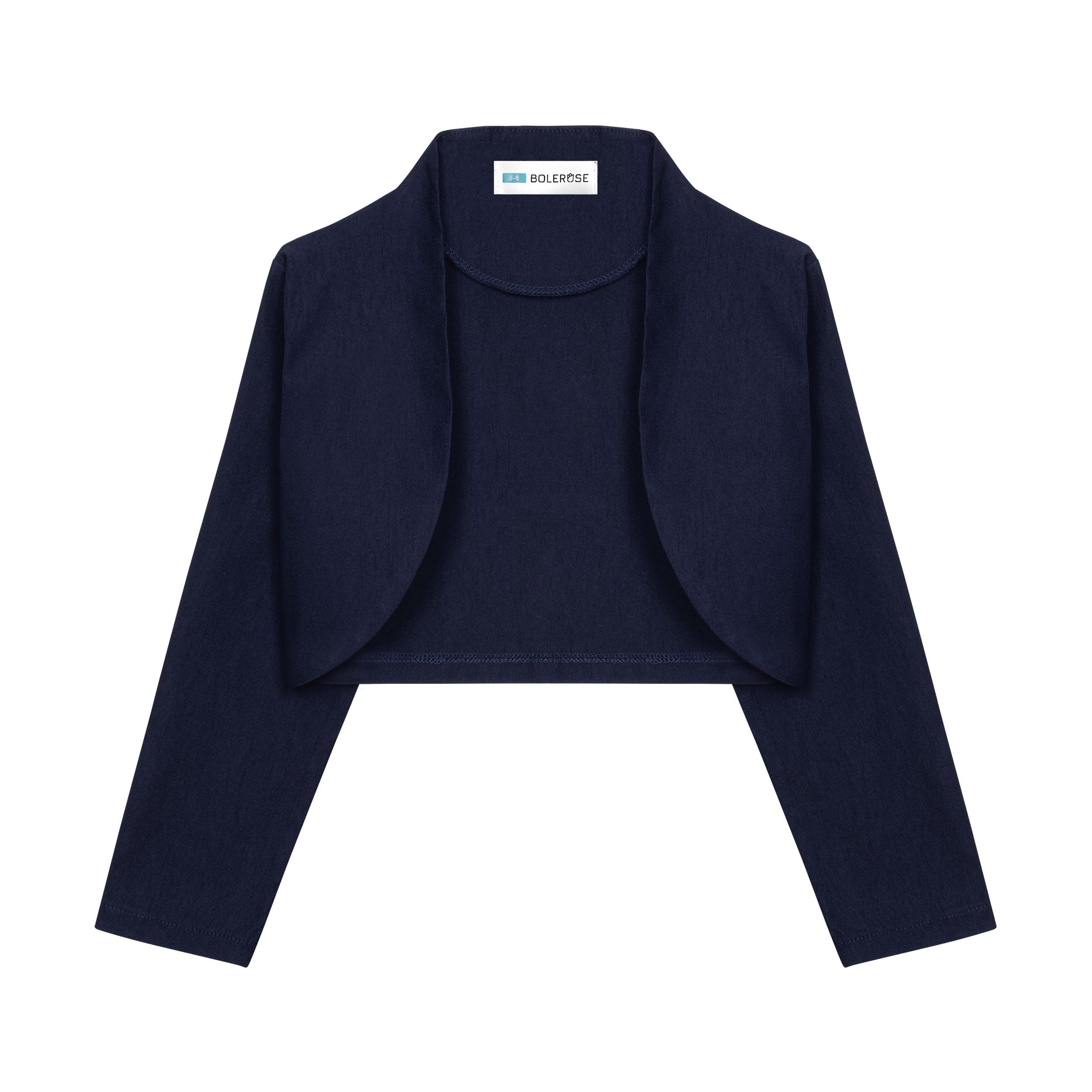 BOLEROSE Girls 3/4 Sleeve Bolero Jacket for Kids - Stylish Cardigan for School, Party & Special Occasions
