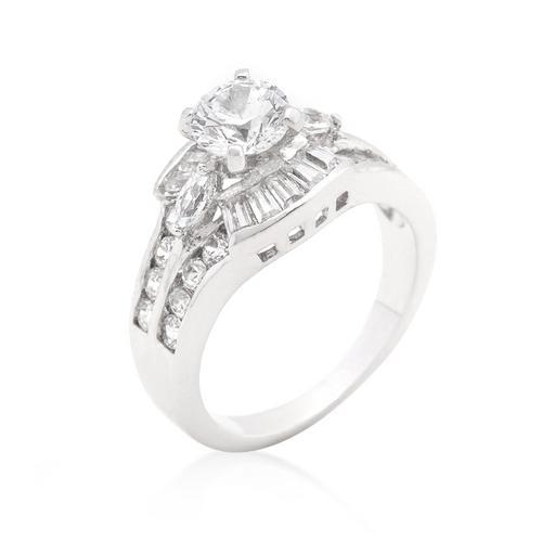 Centennial Ring - Vintage Inspired Silver Plated Jewelry for Women | Elegant Anniversary, Wedding & Special Occasion Gift