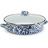 5 Quart Saute Pan with Ocean Swirl Enamel Coating - Nonstick, Oven Safe Cookware for Frying, Searing & Simmering - Perfect for Home Cooking & Professional Kitchens