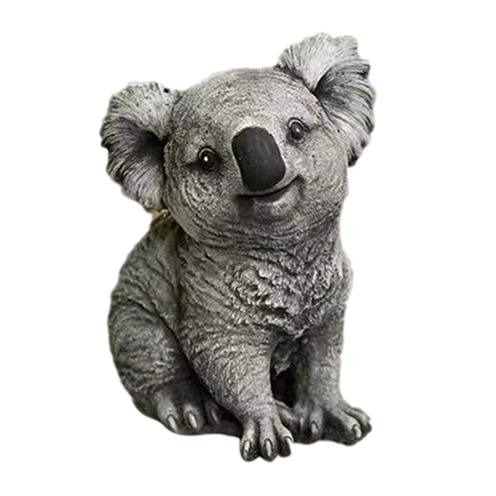 Koala Statue Outdoor Garden Decor - Resin Animal Sculpture for Home Garden, Patio & Yard - Cute Wildlife Art Collection, Kids Toy & Gift Idea (4.92x5.91x4.92 Inch) - Perfect for Garden Theming, Birthday Presents & Nature Lovers