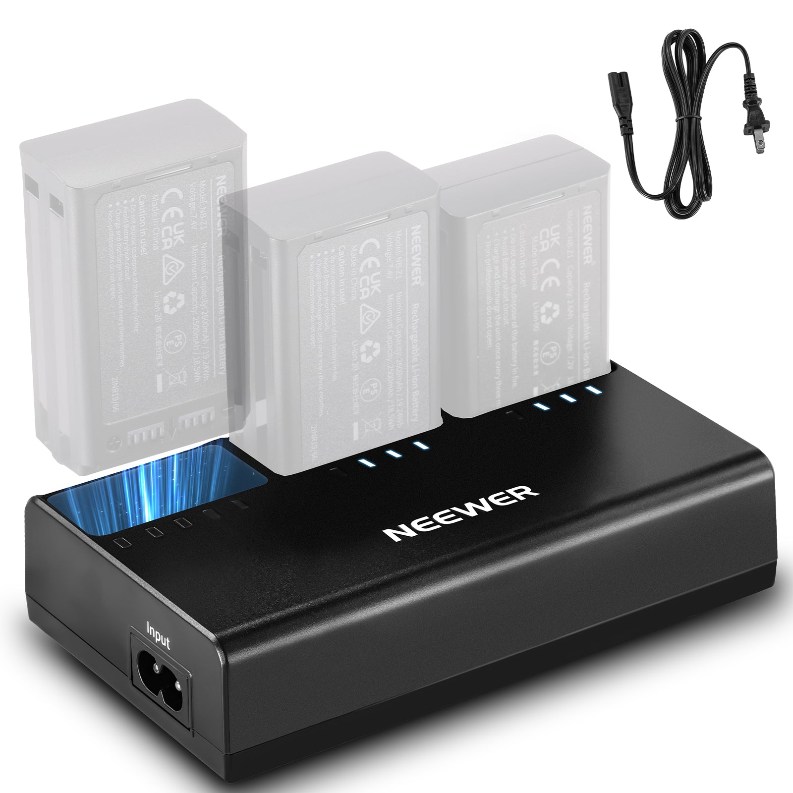 NEEWER NC3 Z1 Triple Slot Battery Charger Kit for Z2 Z1 Z760 Z880 Cameras - Fast Charging for Professional Photography & Videography - Perfect for Studio, Travel, and On-the-Go Shooting