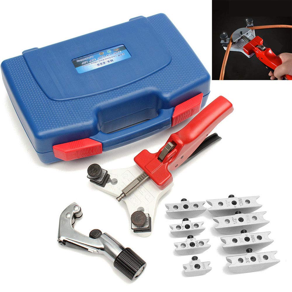 NEWTRY 90 Degree Manual Copper Pipe Bender Kit (3/16