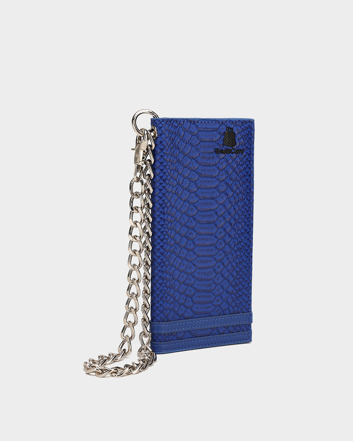 Apollo 1 Chain Wallet for Men - Royal Blue Genuine Leather Bifold Wallet with RFID Protection - Perfect for Everyday Use, Travel & Business