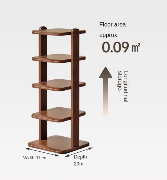 Solid Beech Wood Ultra Narrow Shoe Cabinet - Space Saving Entryway Storage Organizer for Small Apartments & Closets