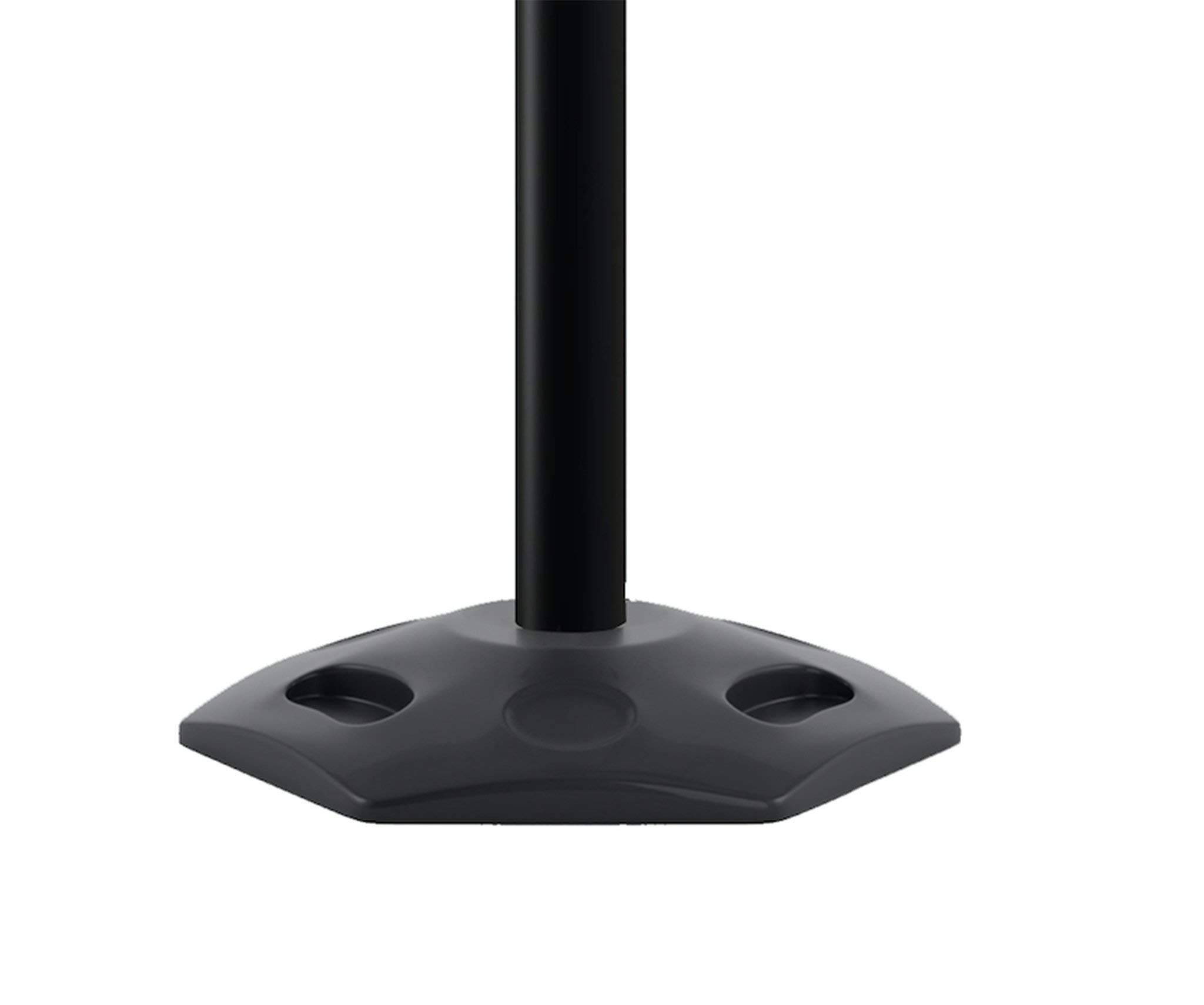 Heavy-Duty Retractable Safety Barrier Stanchion - Dual Belt Crowd Control Post with Rubber Base (Set of 2) - 11ft Dark Blue Belt for Warehouse, Retail & Event Management - WBB-200D Yellow Post