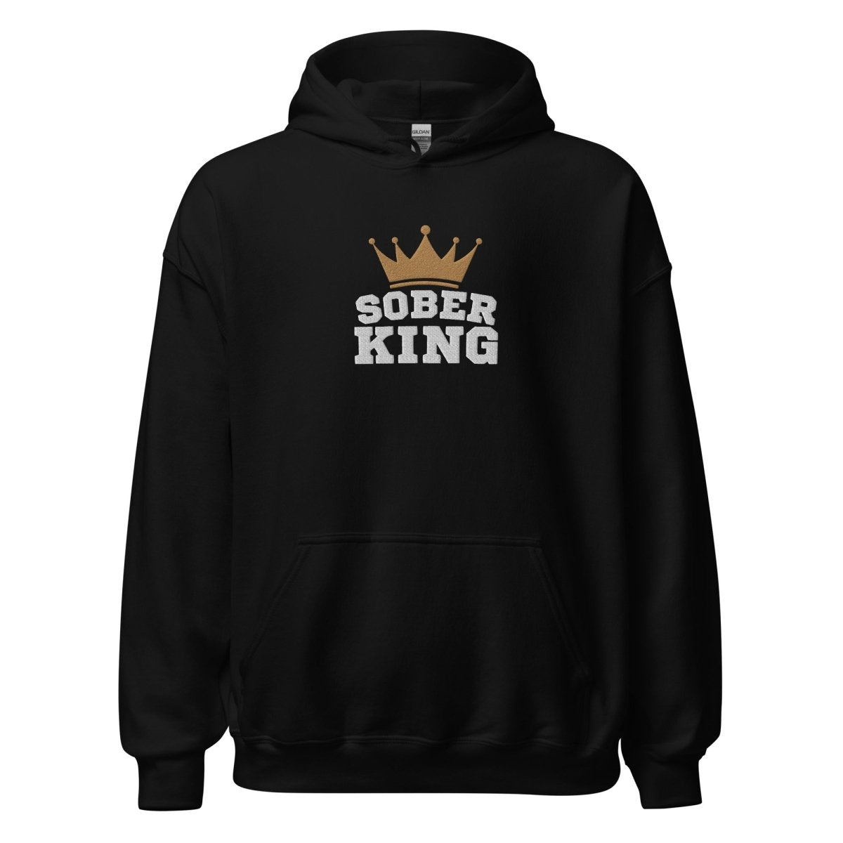 Sober King Embroidered Unisex Hoodie - Comfortable Pullover Sweatshirt for Men & Women - Perfect for Casual Wear, Street Style & Winter Outfits