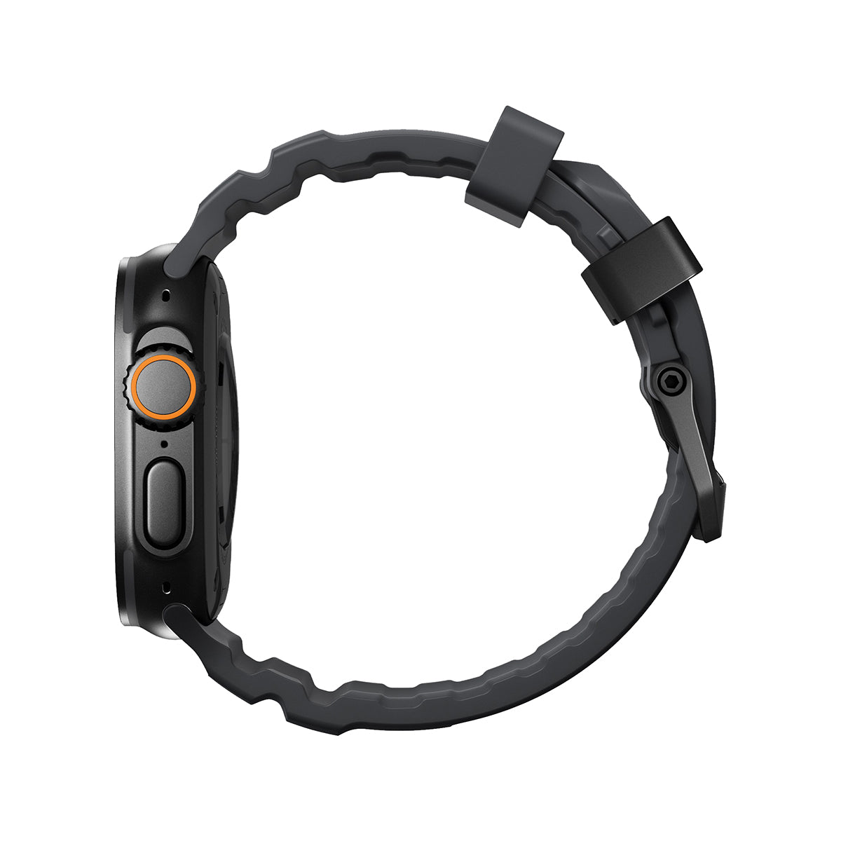 NOMAD Rocky Point Band for Apple Watch 44mm 46mm Ultra - Durable Titanium Hardware - Storm Black - Perfect for Outdoor Adventures & Active Lifestyles