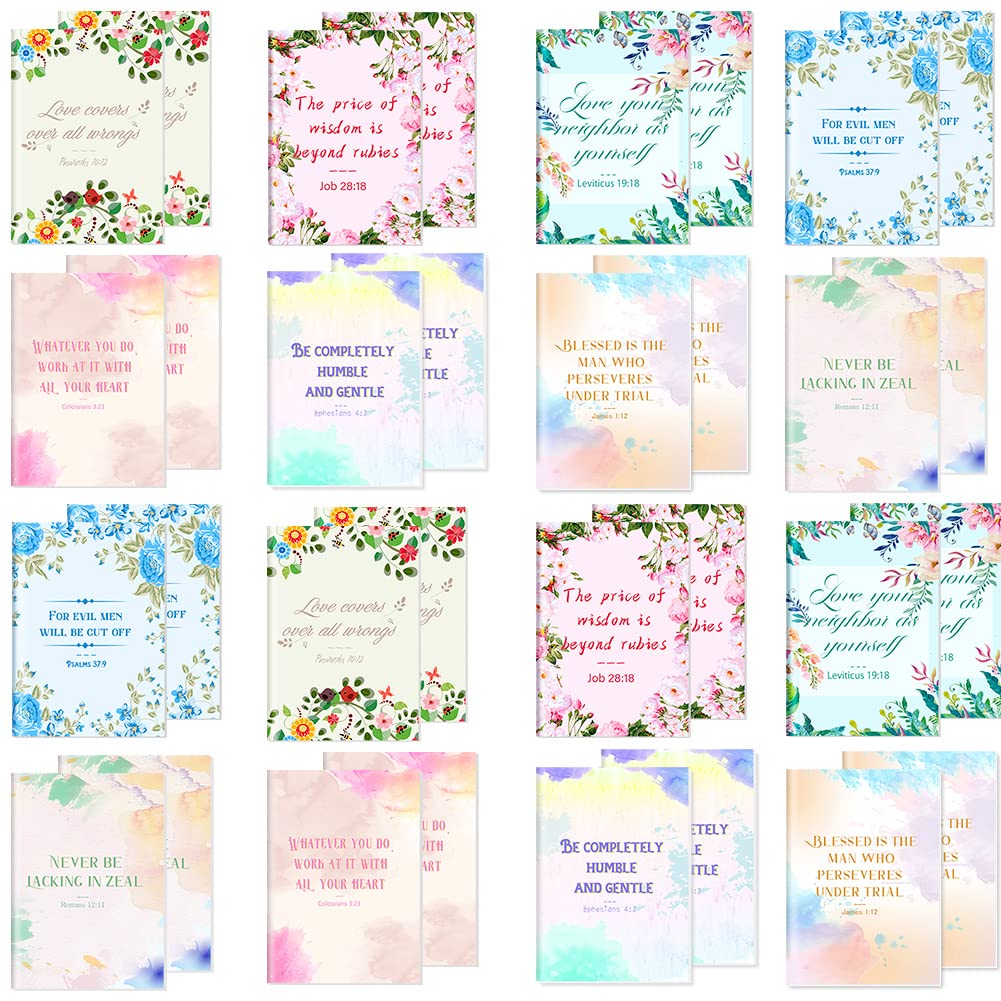 32-Piece Mini Motivational Notebook Set - 3x5 Inch Pocket-Sized Inspirational Journals with Bible Verses, Perfect for School, Office, Travel & Christian Gifts | Great for Daily Devotion, Prayer Notes & Scripture Writing