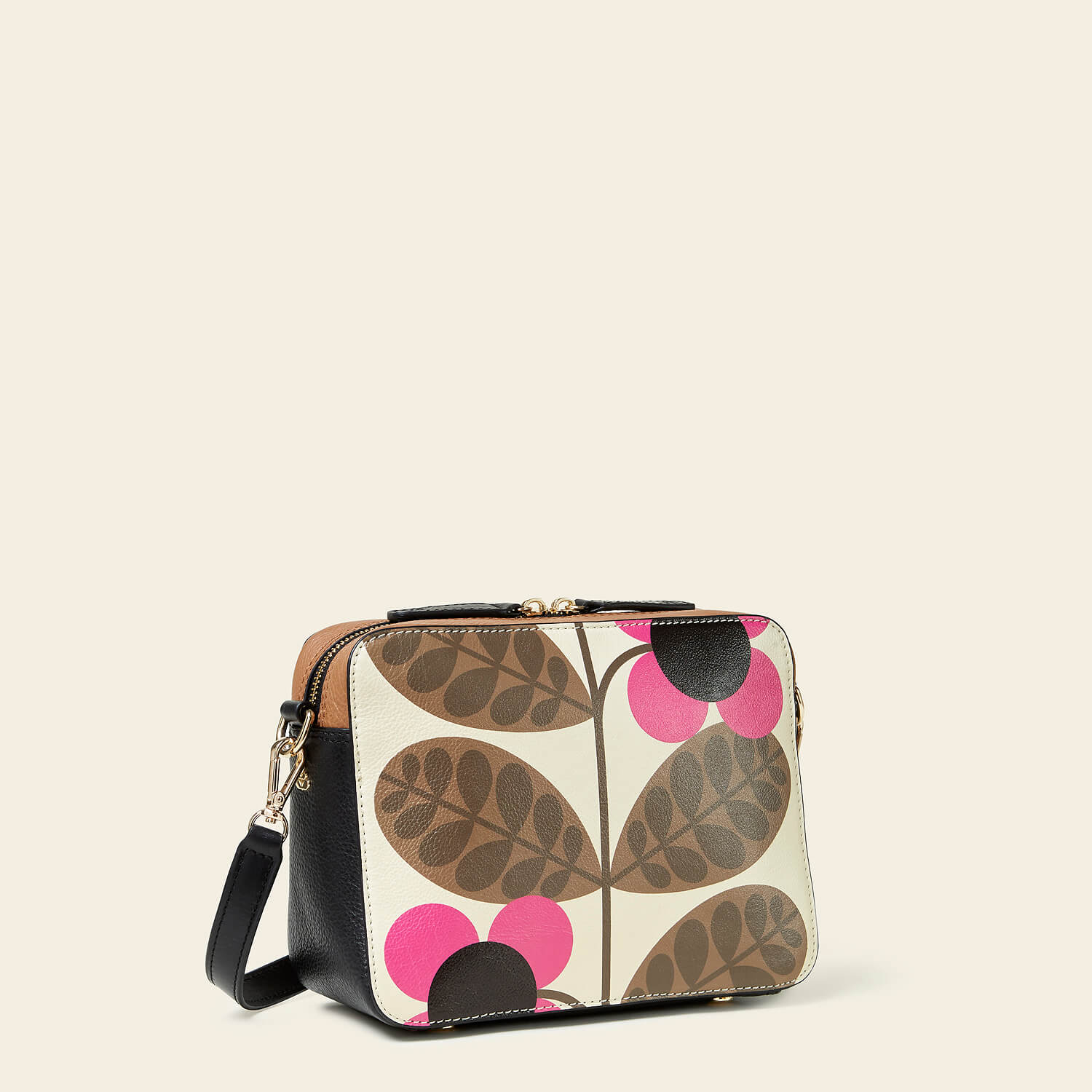 Minola Crossbody Bag Botanica Bloom Chestnut - Stylish Leather Purse for Women, Perfect for Everyday Use, Travel & Shopping