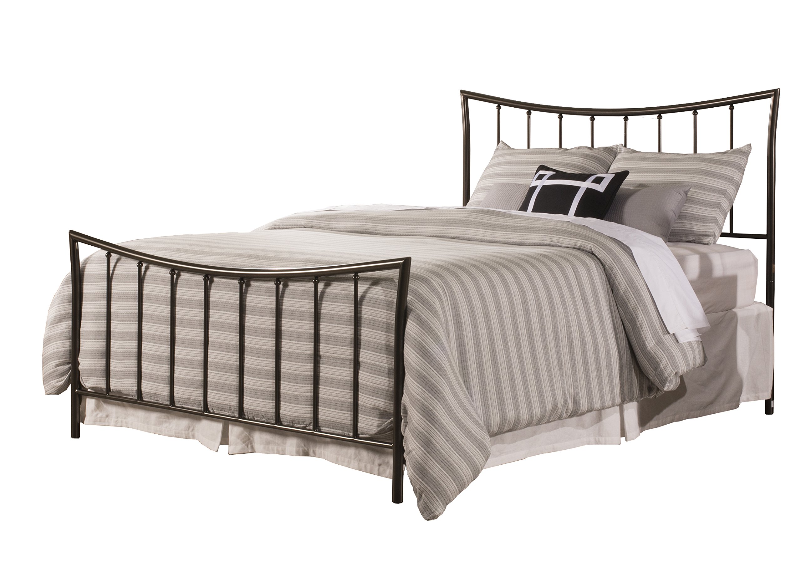 Hillsdale Furniture Edgewood Queen Bed Frame with Rails in Magnesium Pewter - Modern Bedroom Set for Home Decor & Guest Room Upgrade