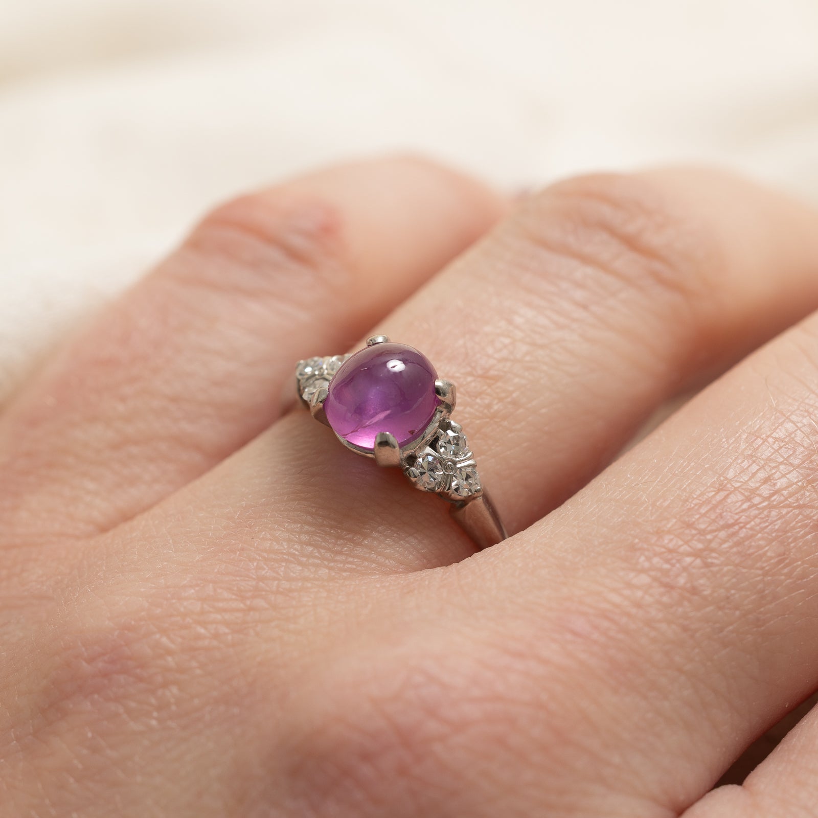 Natural Pink Sapphire and Diamond Engagement Ring 2.21ct Oval Cut with 0.18ctw Diamond Accents - Size 6.25 - Perfect for Proposals, Anniversaries & Special Occasions