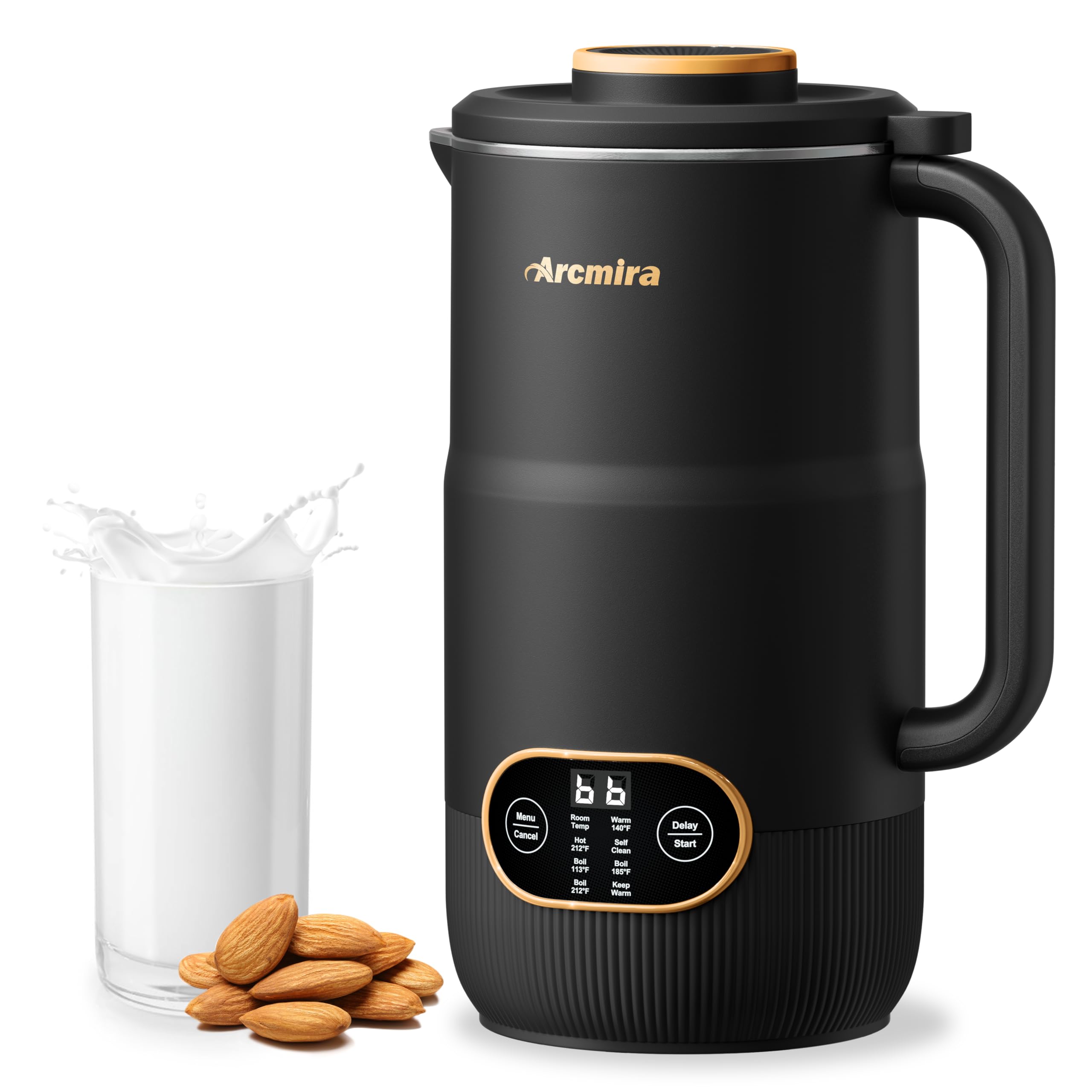 Best Nut Milk Maker Machine - 35oz (1000ml) for Homemade Almond, Oat, Coconut & Soy Milk | Non-Dairy Beverage Maker with Delay Start, Keep Warm & Self-Cleaning | Perfect for Vegan, Keto & Healthy Lifestyles | Kitchen & Breakfast Essential