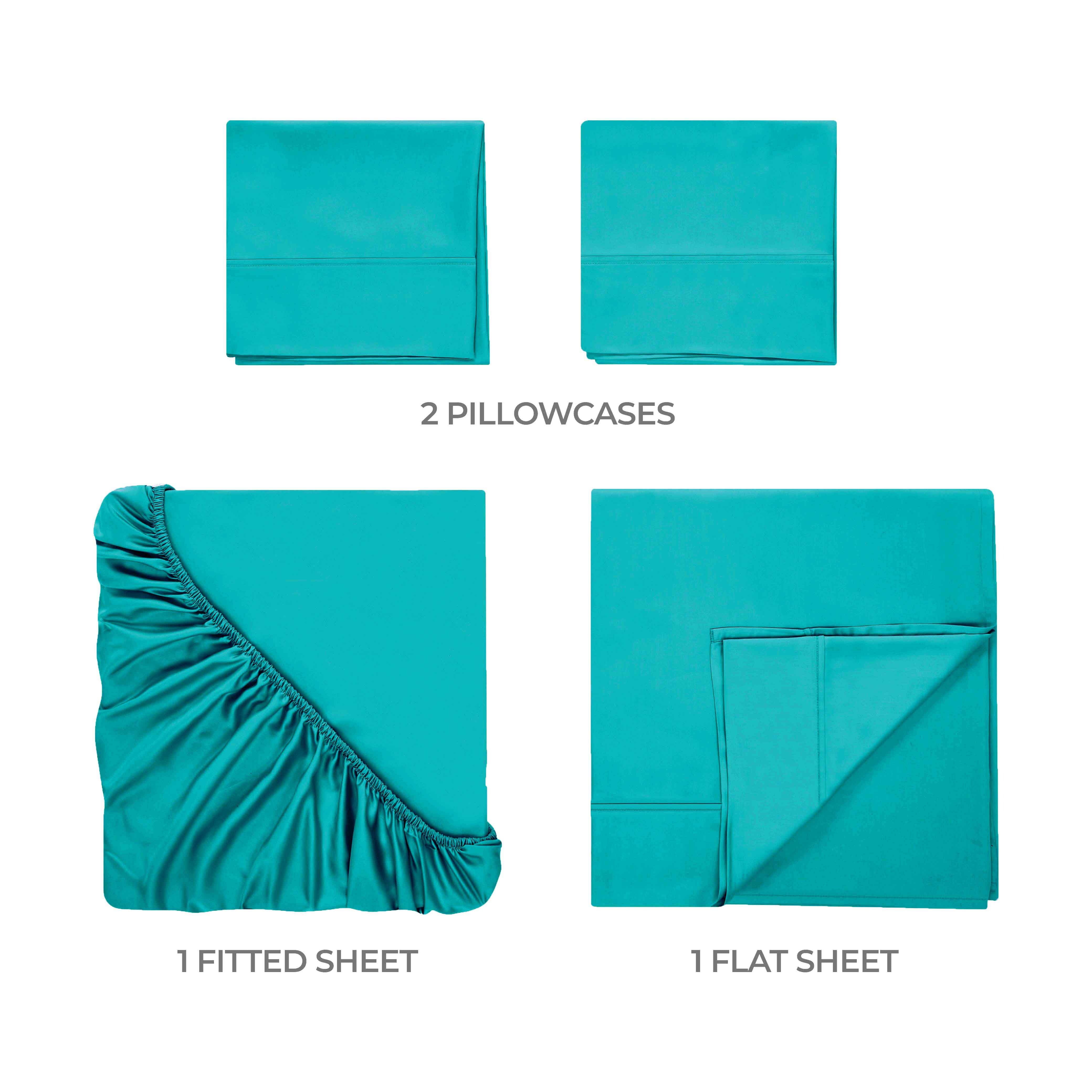 Premium 400 Thread Count Egyptian Cotton Bed Sheet Set - Soft, Breathable & Durable for Luxury Bedroom Comfort