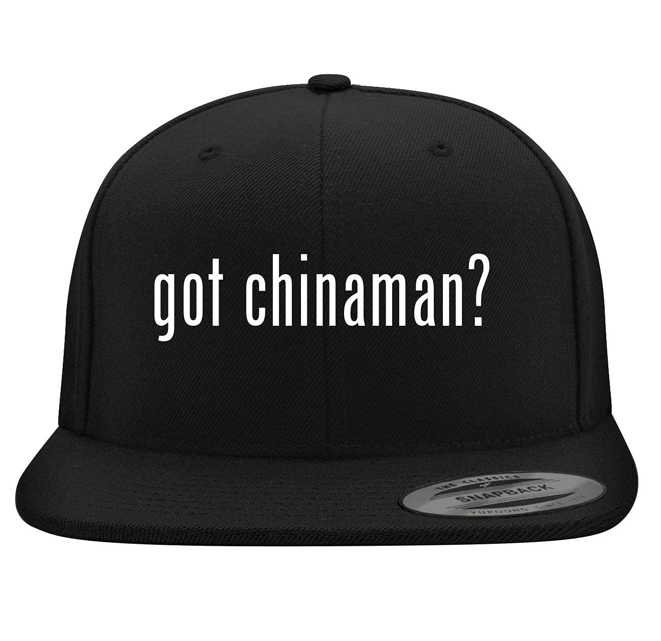 Yupoong 6089 Structured Flat Bill Snapback Hat - Embroidered Trendy Baseball Cap for Men & Women | Cool Chinaman Design | Perfect for Streetwear, Sports & Casual Outfits