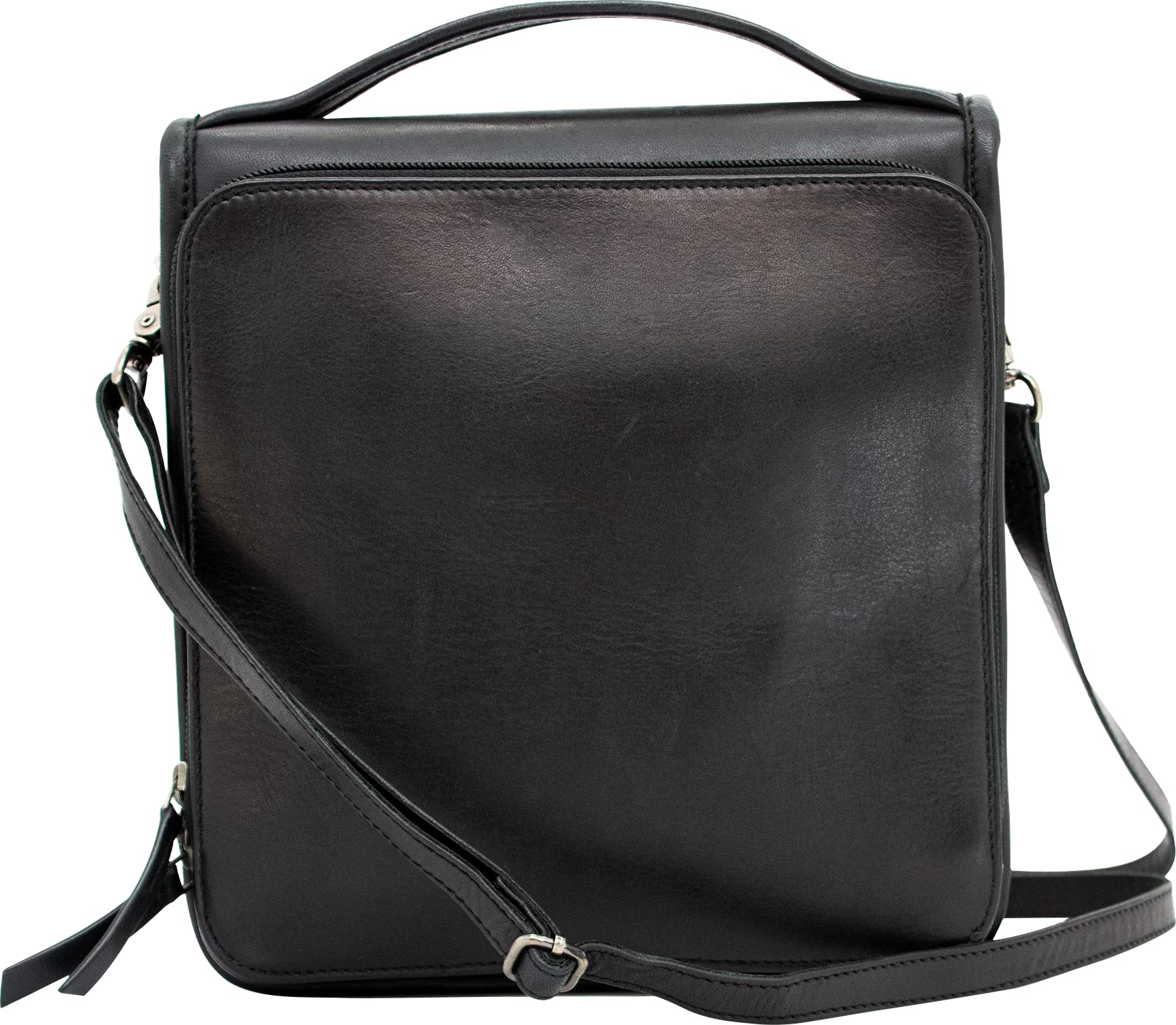 Smith & Wesson Vintage Crossbody Concealed Carry Purse - Distressed Leather CCW Bag for Women - Black | Everyday Use, Travel & Outdoor Activities