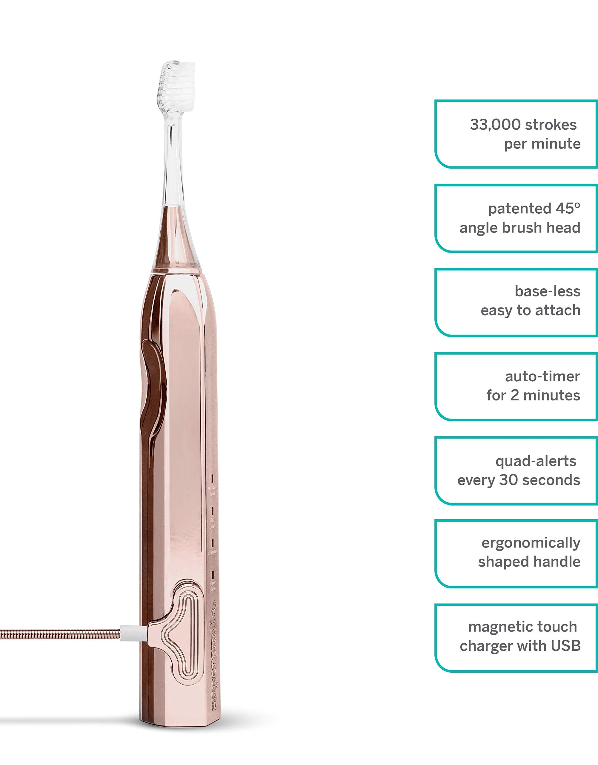Supersmile Premium Whitening Toothbrush for Sensitive Teeth - Soft Bristles, Gentle Gum Care - Perfect for Travel & Daily Oral Hygiene Routine