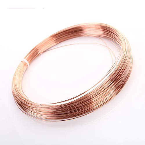 99.5% Pure Bare Copper Wire - 10 Gauge Round Jewelry Making, Beading & Floral Craft Wire (16.4Ft Length) - Perfect for DIY Jewelry, Home Decor & Electrical Projects