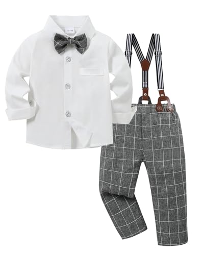 Suspender/Grey Plaid