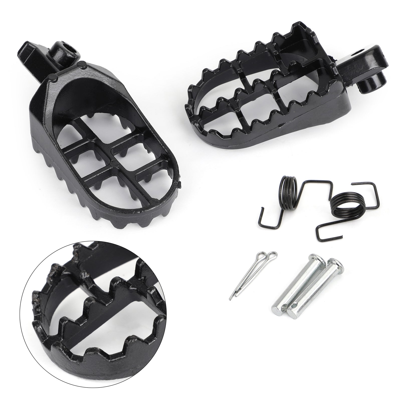 Yamaha TW200 PW50 PW80 Front Footpegs Footrests - Universal Fit for All Years - Durable Motorcycle Foot Pegs for Off-Road Riding & Adventure Touring