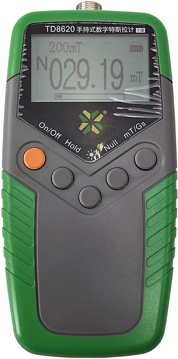 High Precision Digital Gauss Meter Tesla Meter - 1% Accuracy Gaussmeter with Axial Probe for Surface Magnetic Field Testing | Ideal for Laboratory, Industrial & DIY Electronics Projects