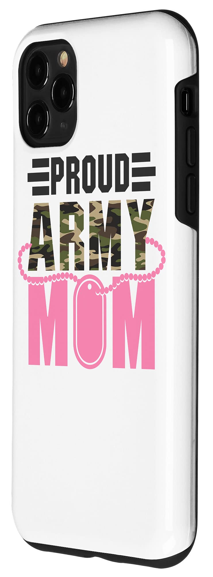 iPhone 11 Pro Max Case - Proud Army Mom Military Design | USA Patriotic Gift for Military Moms & Wives | Perfect for Everyday Use & Military Appreciation Events