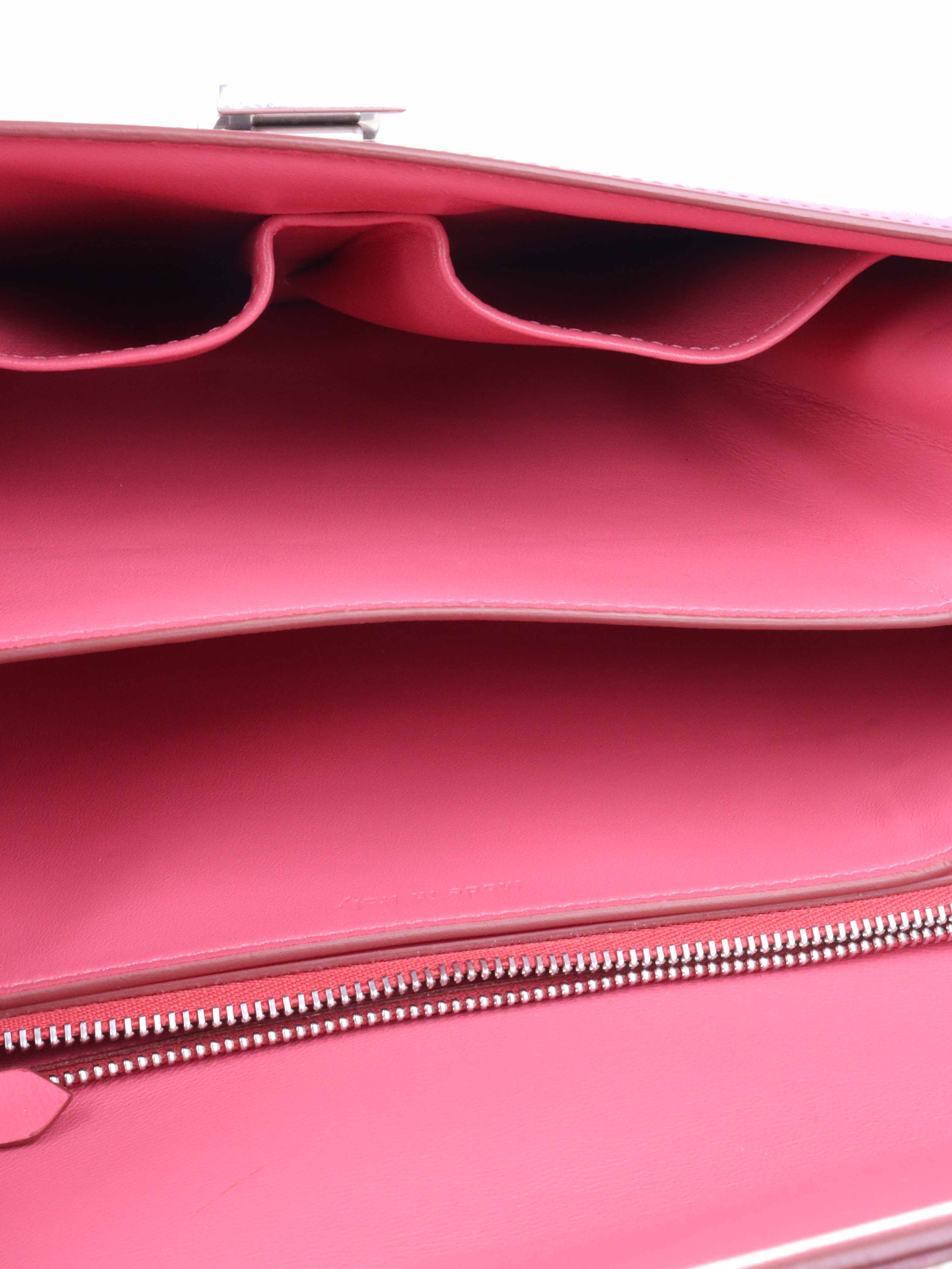 Celine Medium Classic Handbag in Box Calf Leather - Raspberry Pink Luxury Shoulder Bag for Women | Perfect for Work, Travel & Evening Events