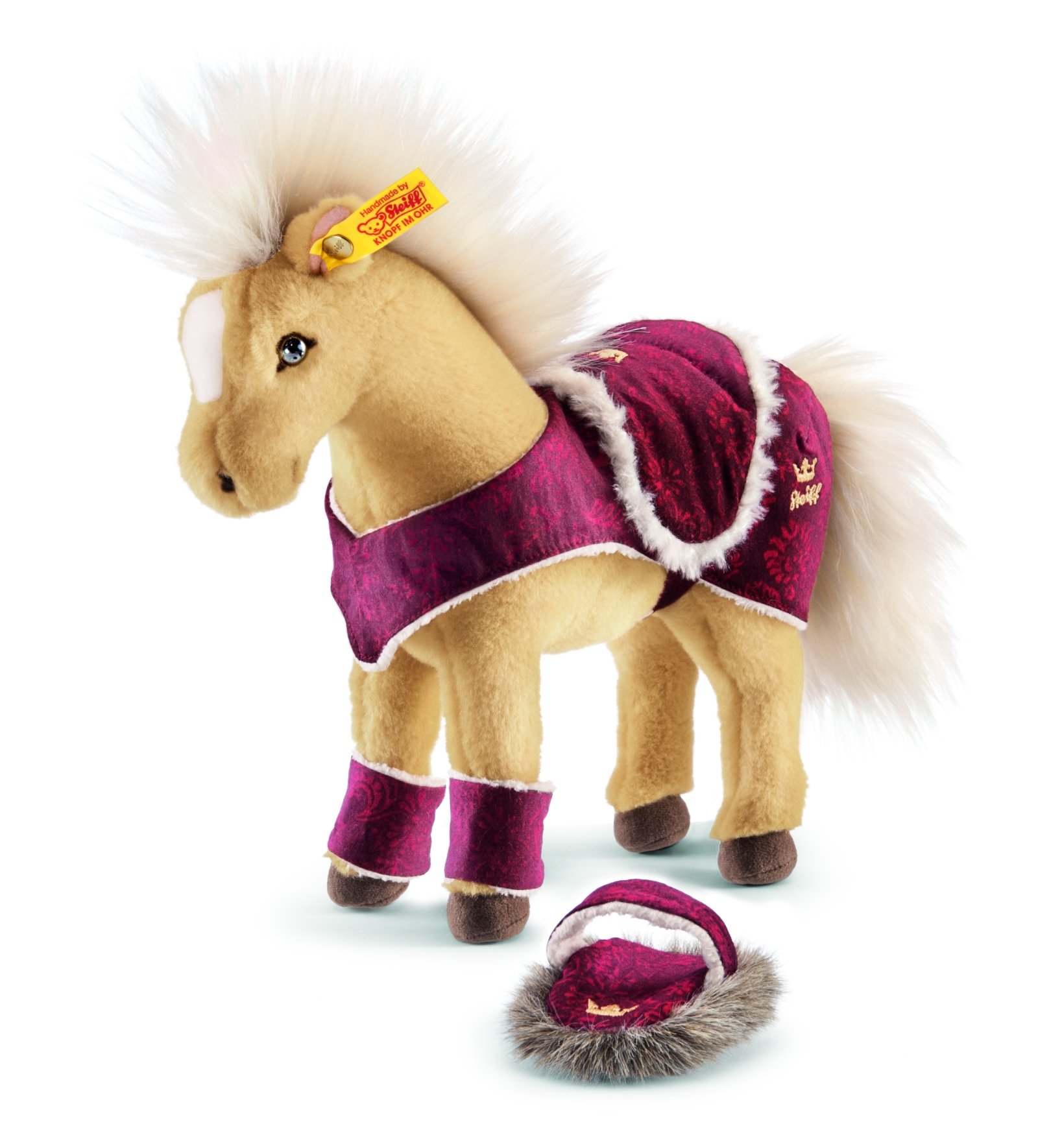 Steiff Blonde Horse Plush Toy Set - Soft & Cuddly Stuffed Animal for Kids, Collectors & Gift Giving - Perfect for Playtime, Nursery Decor & Birthday Presents
