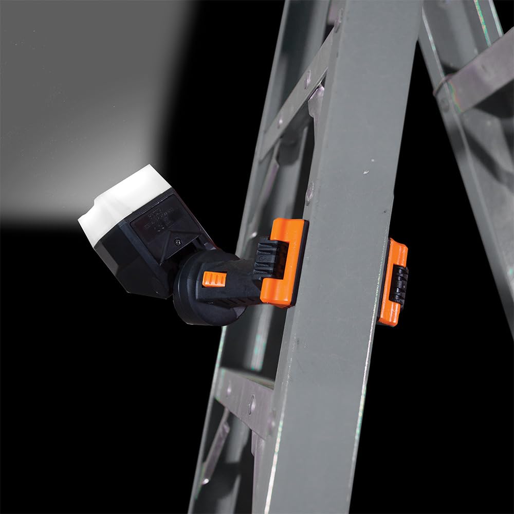Klein Tools 56029 LED Work Light - 360° Rotating & 90° Pivoting Head, Dust & Water Resistant - Perfect for Construction, Auto Repair, and Home Improvement Projects
