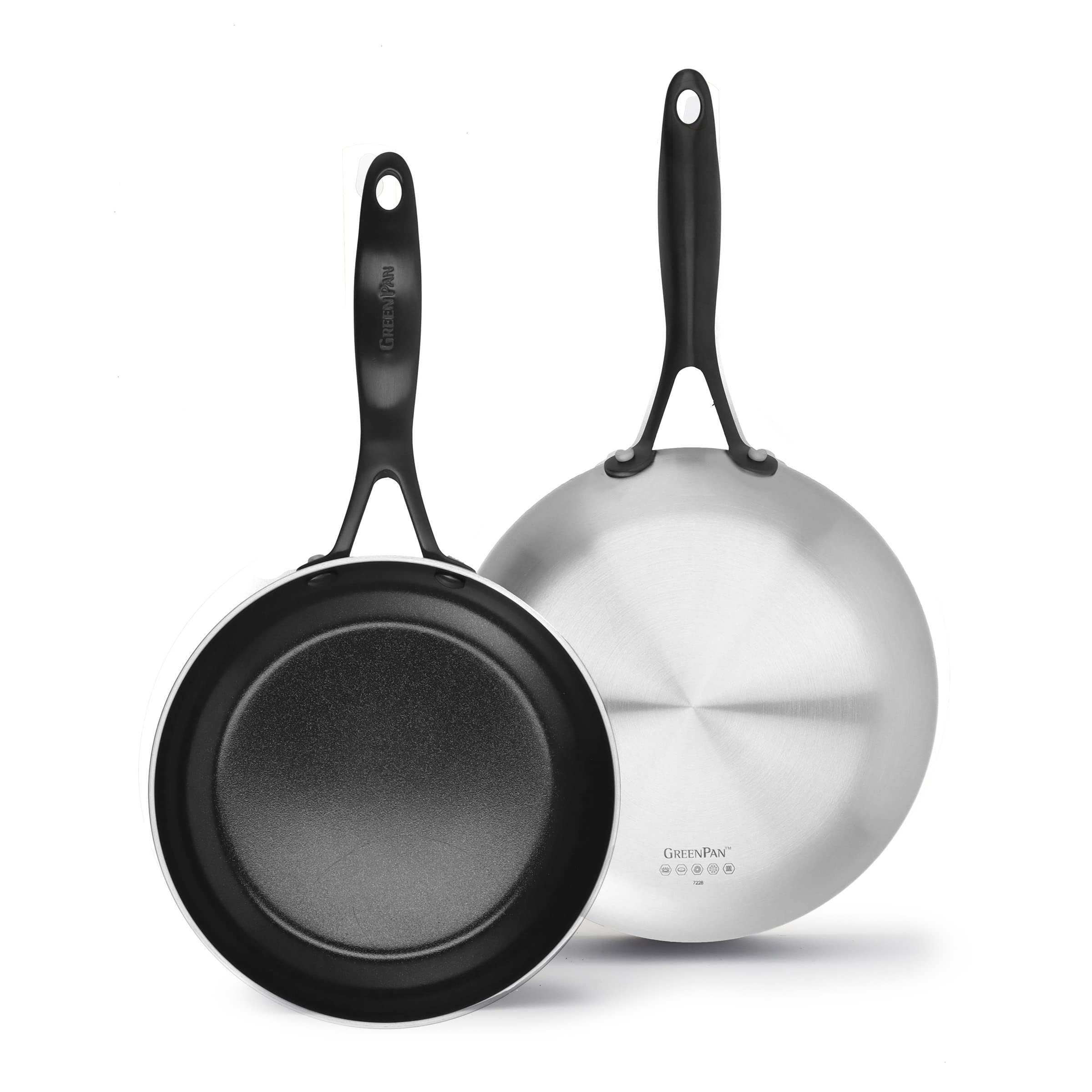 GreenPan Venice Pro Noir Tri-Ply Stainless Steel Healthy Ceramic Nonstick 8