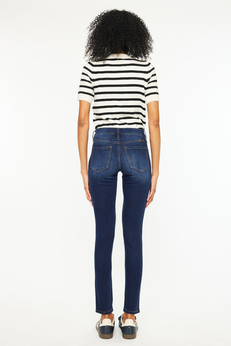 Madison Essentials Mid Rise Super Skinny Jeans for Women - Stretch Denim Pants, Slim Fit Ankle Length - Perfect for Casual Wear, Office & Night Out