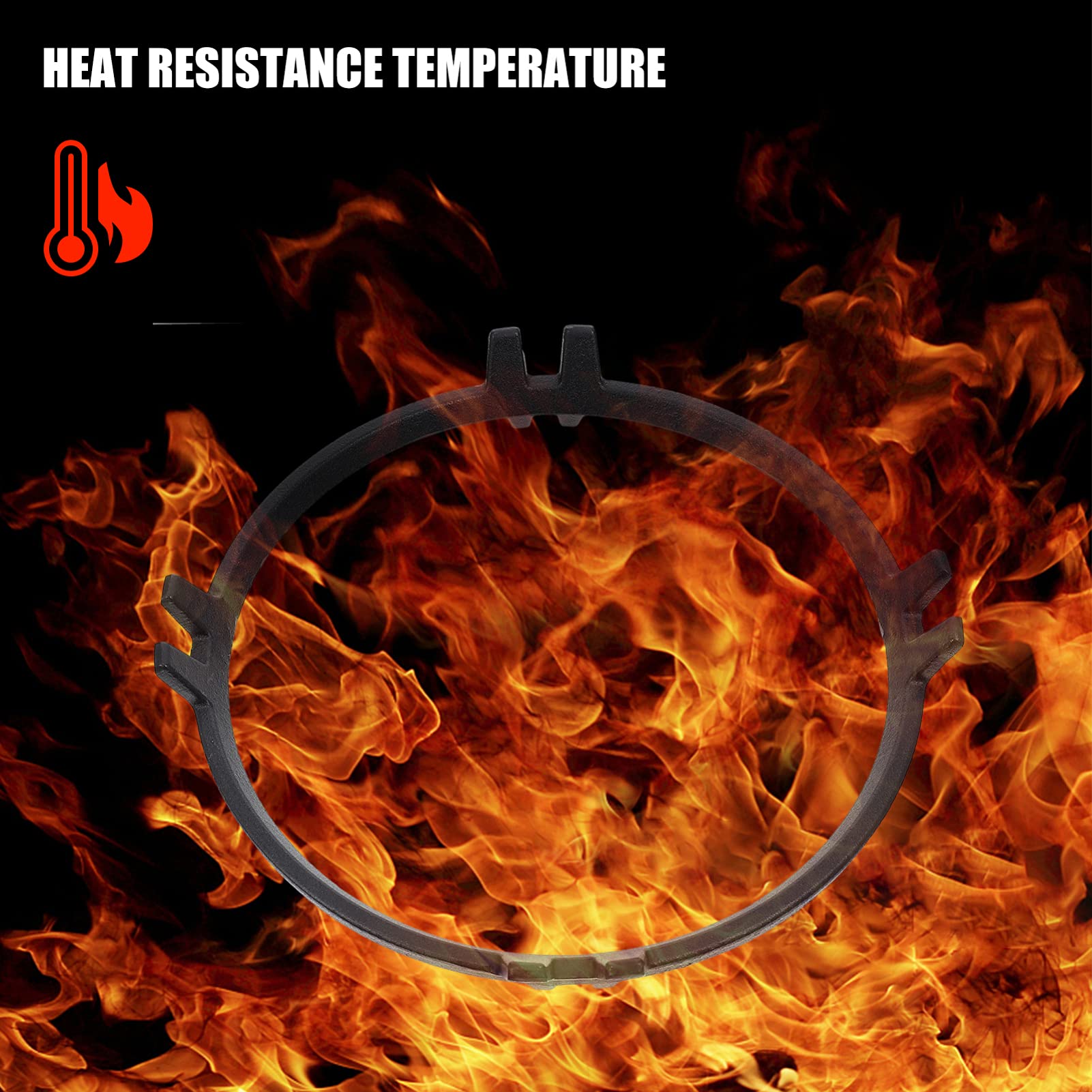 Hemoton Stainless Steel Gas Stove Bracket - Heavy Duty Wok Ring Holder & Burner Reducer for Cast Iron Pans - Perfect for Gas/Electric Stoves, Outdoor Cooking & Asian Cuisine