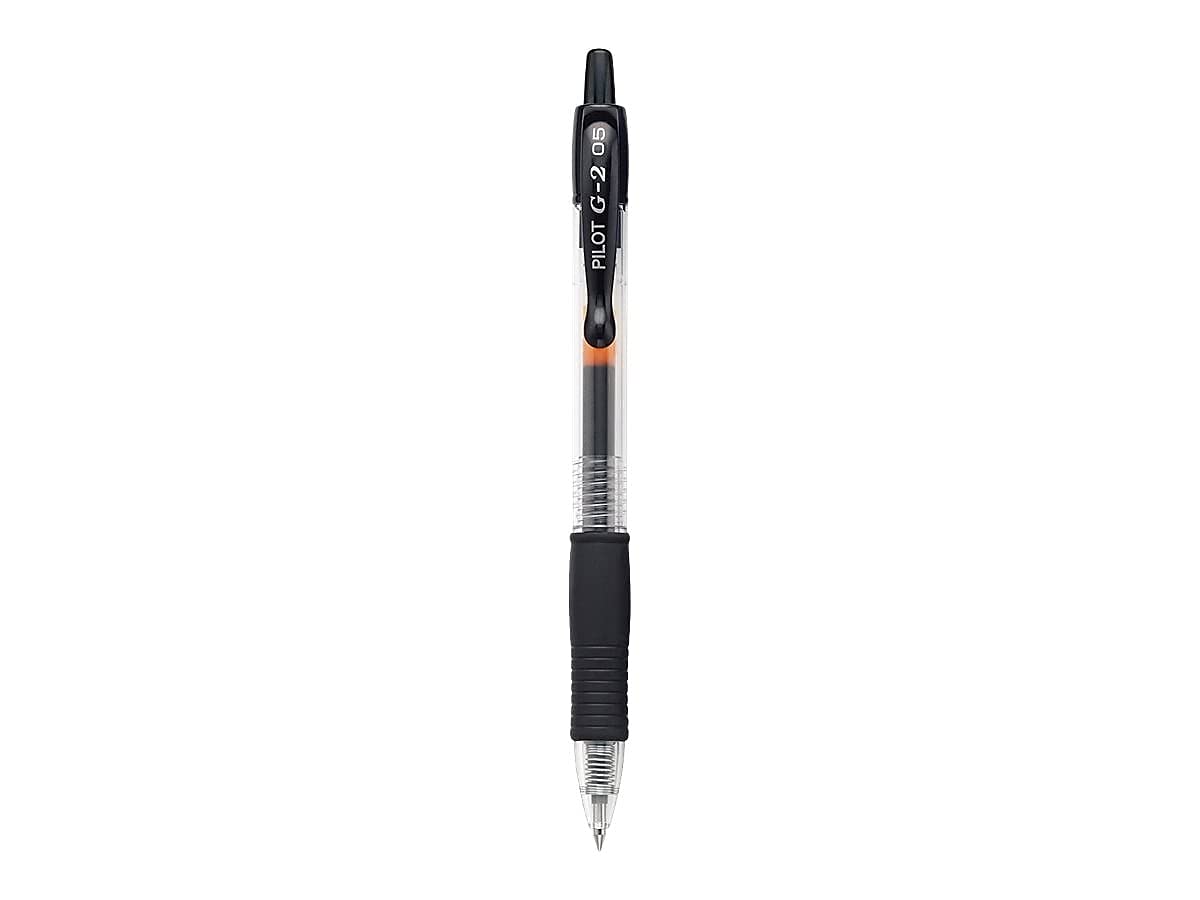 Premium PILOT G2 Retractable Gel Pens - Extra Fine Point 0.5mm, Black Ink, 12-Pack (31002) - Smooth Writing for Office, School & Note Taking