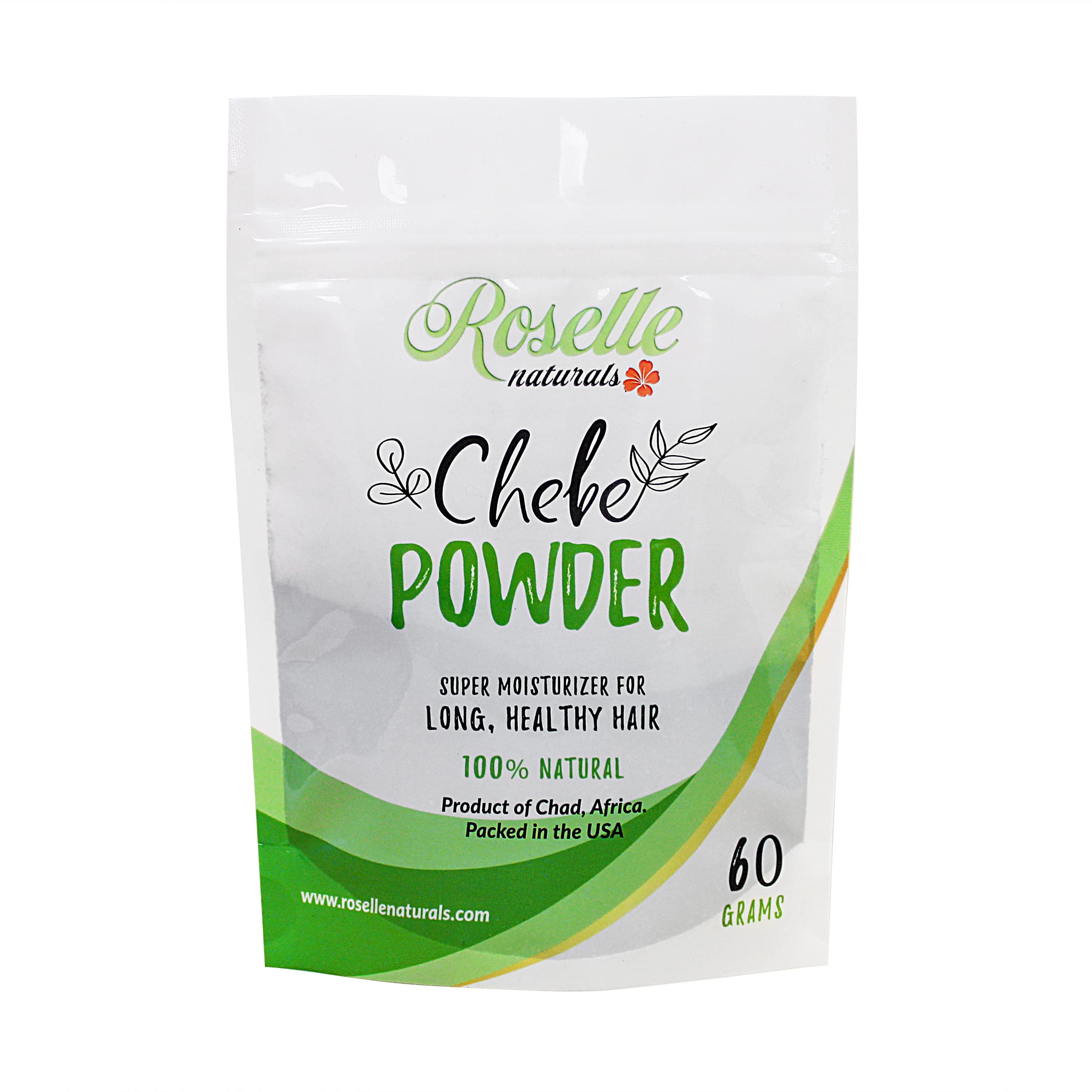 Organic Chebe Powder from Chad, Africa - 60g Natural Hair Growth Treatment | Deep Moisturizing Chebe Hair Mask for Length Retention & Scalp Health | Perfect for Natural, Curly, Braided & Protective Styles