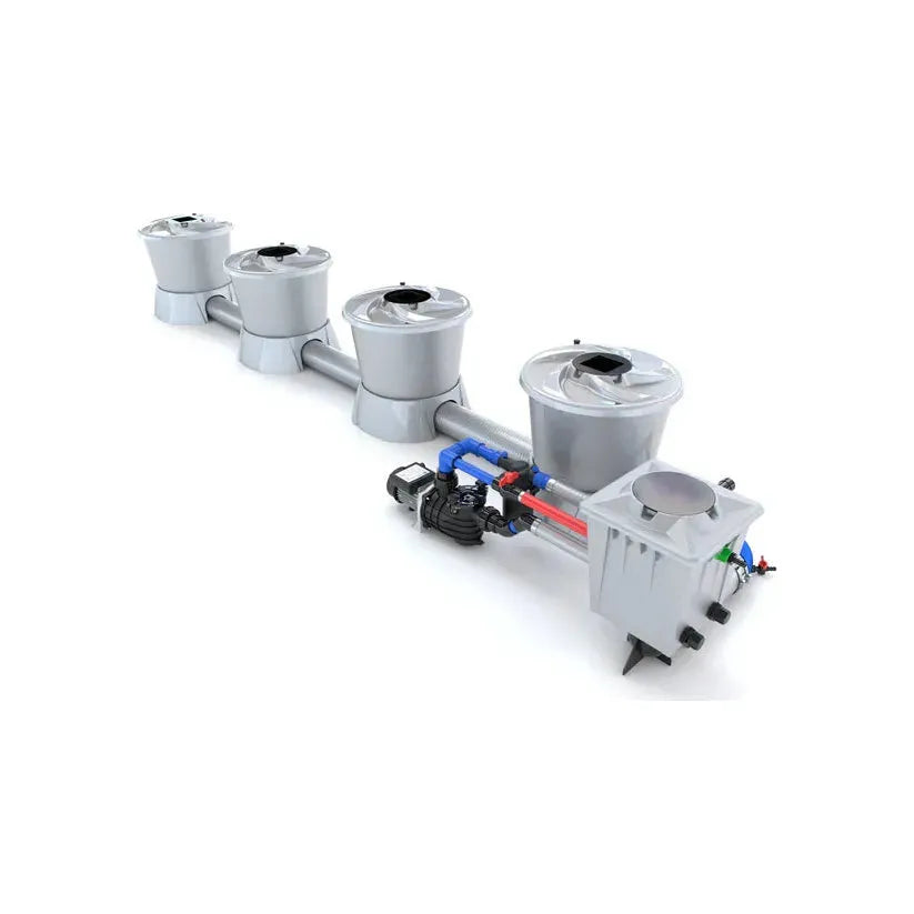 Alien Hydroponics V System Deep Water Culture (DWC) Hydroponic Growing Kit - 4 Pot 1 Row Header for Indoor Herb Garden, Leafy Greens & Hydroponic Farming - Perfect for Home Growers & Hydroponics Enthusiasts