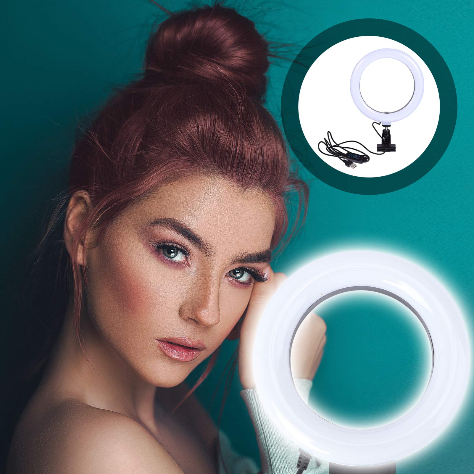 Jojofuny Selfie Ring Light with Clip - 10
