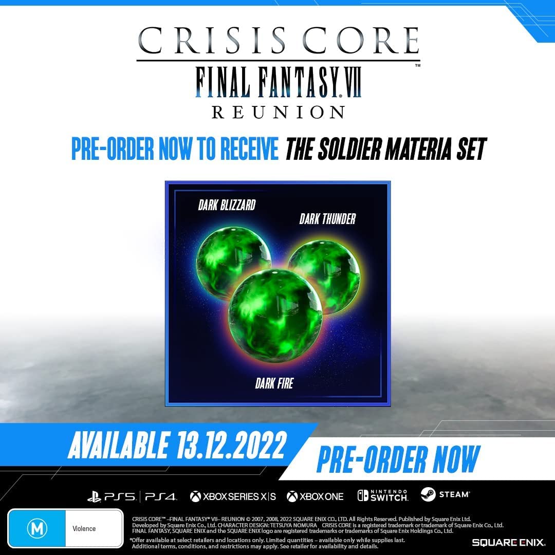 Crisis Core Final Fantasy VII Reunion - Brand New Sealed PS5 Game for PlayStation 5 | Action RPG Adventure, Perfect for FF7 Fans & Next-Gen Gaming Experience