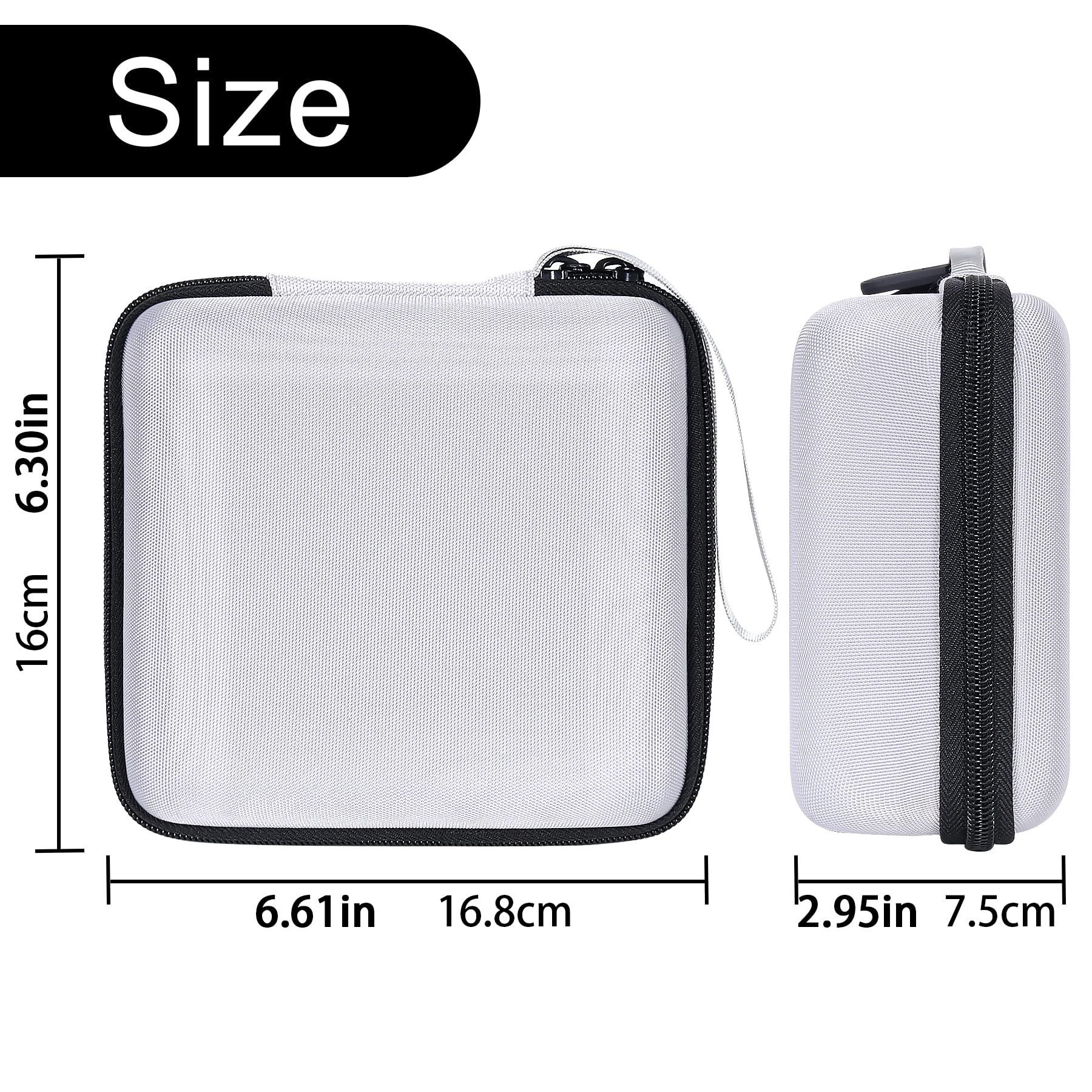 Aenllosi Hard Protective Carrying Case for Vixic D1600 Rechargeable Label Printer - Durable Travel Storage Pouch (Black) - Perfect for Office, Warehouse & On-the-Go Label Printing