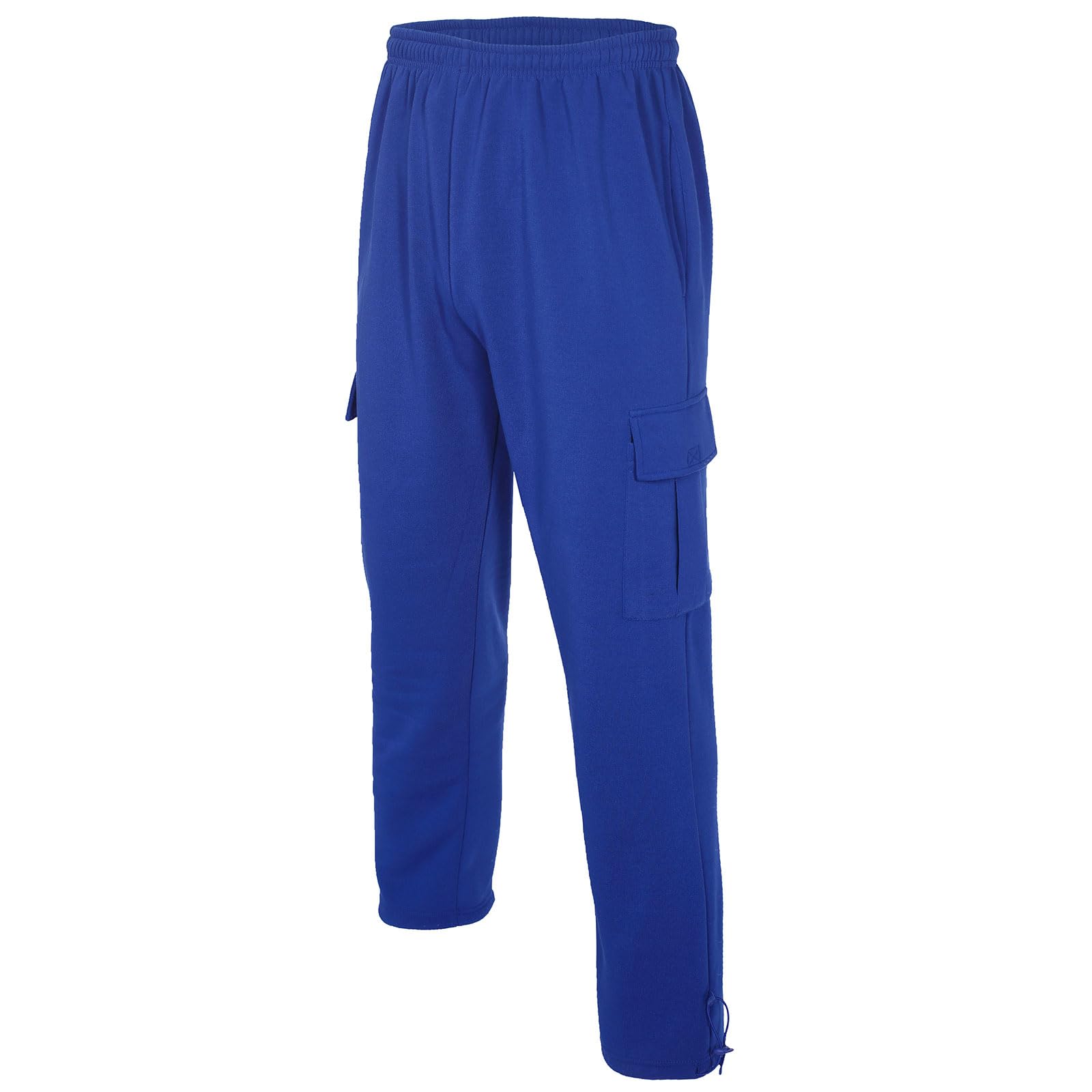 Men's Fleece Cargo Sweatpants - Comfortable Running Jogger Pants with Pockets for Big & Tall (Sizes M-5XL) - Perfect for Gym, Casual Wear & Outdoor Activities