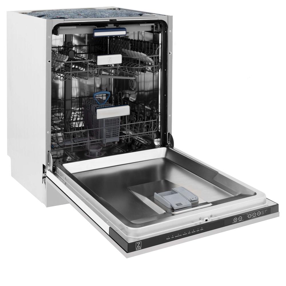ZLINE 48 Inch Stainless Steel Dual Fuel Range Kitchen Package with Convertible Vent Hood & Tall Tub Dishwasher (3KP RARH48 DWV) - Perfect for Modern Home Chefs & Spacious Kitchens