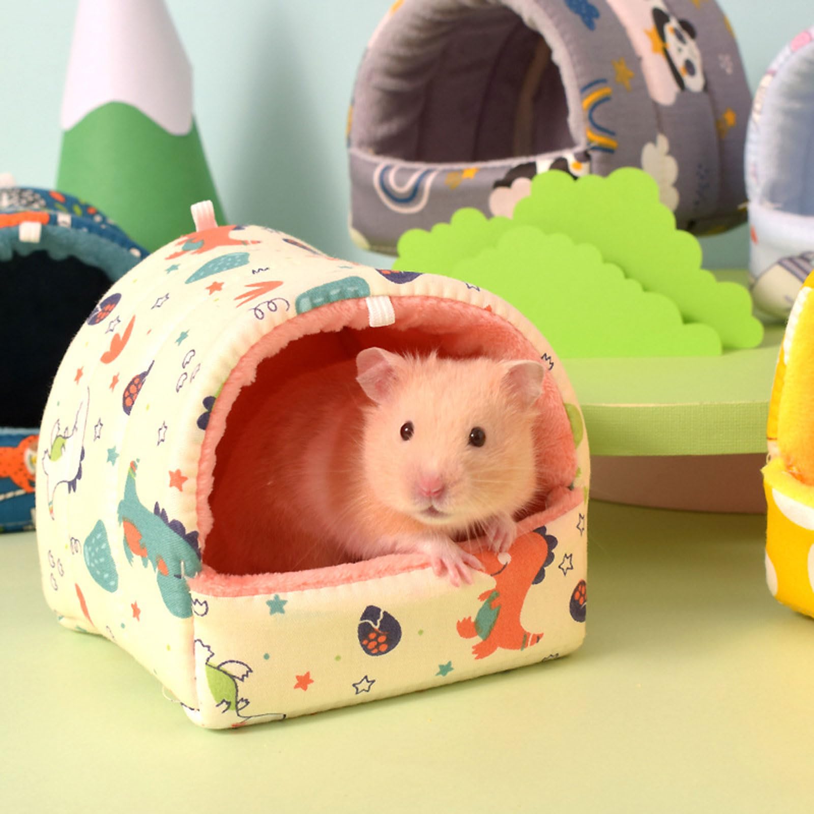 Cozy Hamster Hammock Bed - Soft Hanging Small Animal House for Hamsters, Chinchillas & Squirrels - Cute Printed Habitat Decor for Cage Accessories - Perfect for Playtime & Nap Time