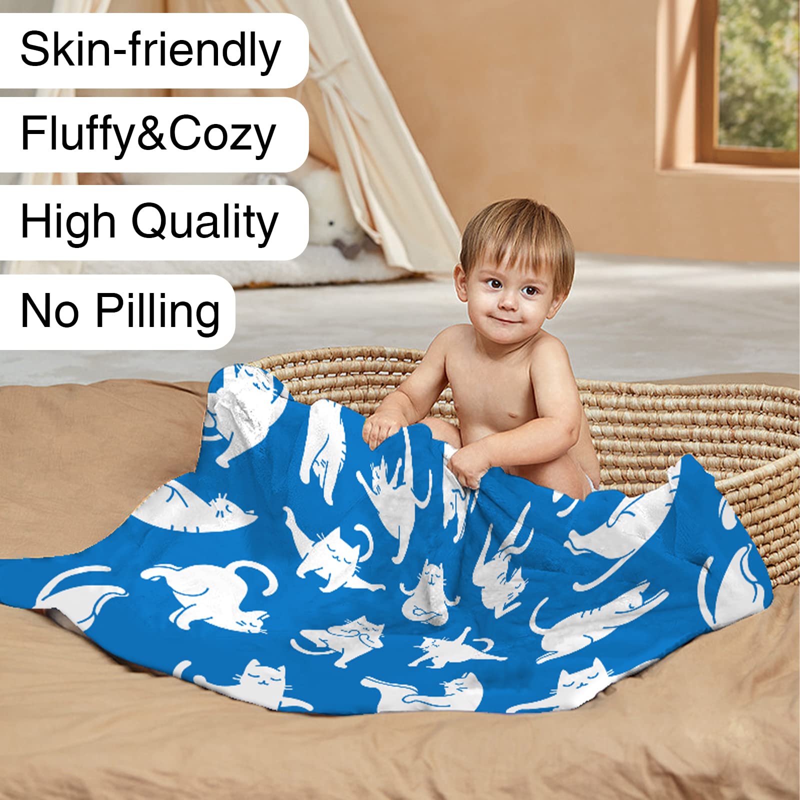 Custom Pet Blanket - Personalized Flannel Blanket for Couch & Bed (60x80 Inches) - Funny Gifts for Christmas, Halloween, Valentines, Birthday - Cozy Home Decor for Pet Lovers, Family & Friends